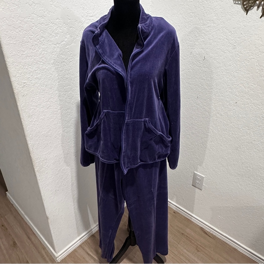 Velvet purple Jumpsuit with Jacket